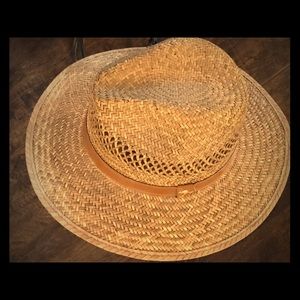 Natural Fibre Fedora straw hat sz M. Kangaroo